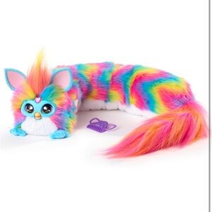 Rainbow Plush Toy with Brush